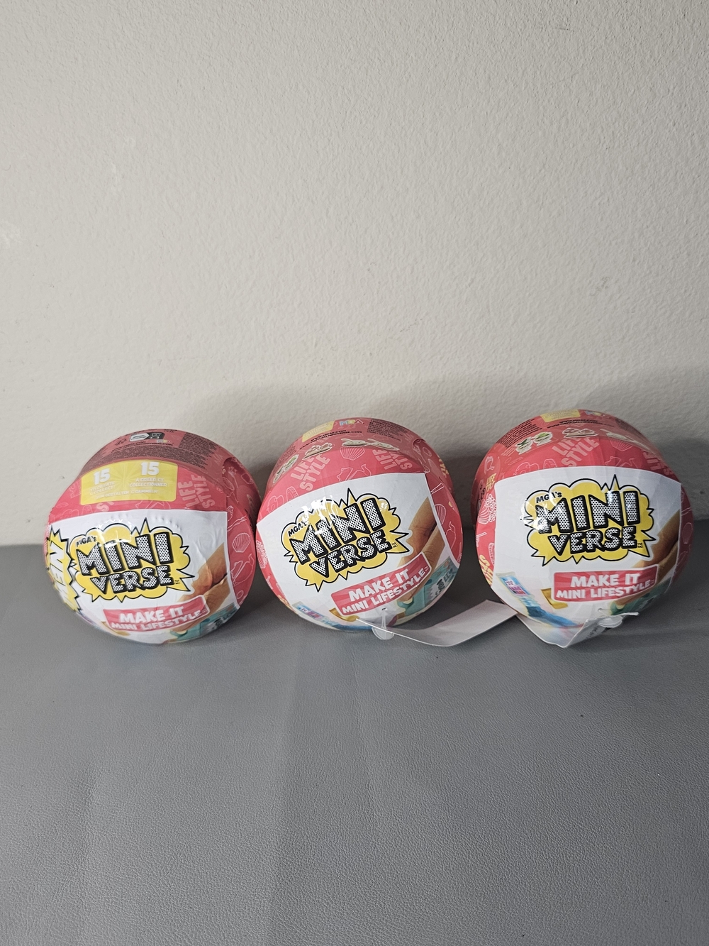 Make It Mini Lifestyle Pink Surprise Toy Balls - Lot of 3
